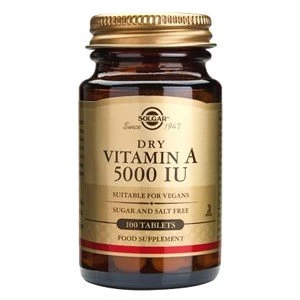 Image of Solgar Dry Vitamin A 5000 IU Tablets 100 Tablets