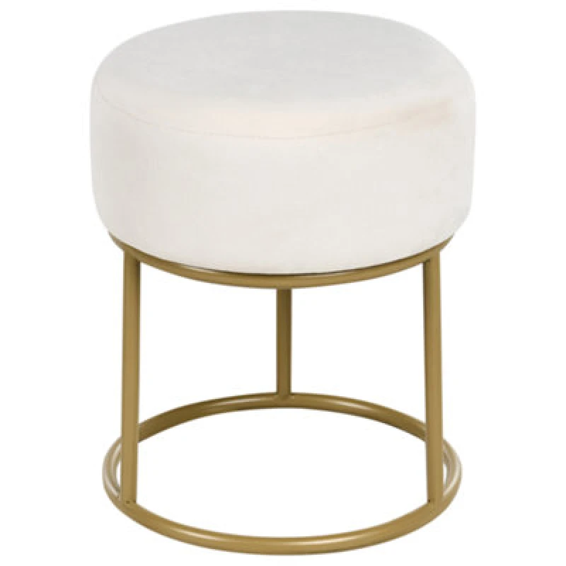 Image of Beliani Footstool Delco Velvet Off-White