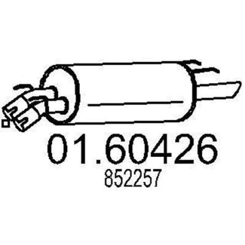 Image of MTS 01.60426 Rear silencer End Silencer (3437)