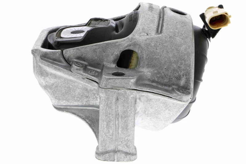 Image of VAICO V10-3755 Engine mount Q+, original equipment manufacturer quality MADE IN GERMANY, both sides, electrically adjustable hydro mount, with plug E