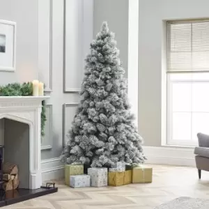 Image of Kaemingk Everlands - The Winter Workshop - 6ft / 180cm Snowy Virginia Pine Artificial Christmas Tree - pvc and pe Mixed Needles with 1158 Hand