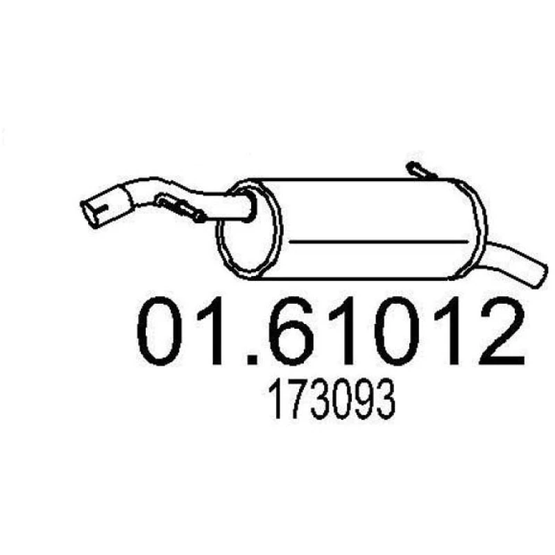 Image of MTS 01.61012 Rear silencer End Silencer (3437)