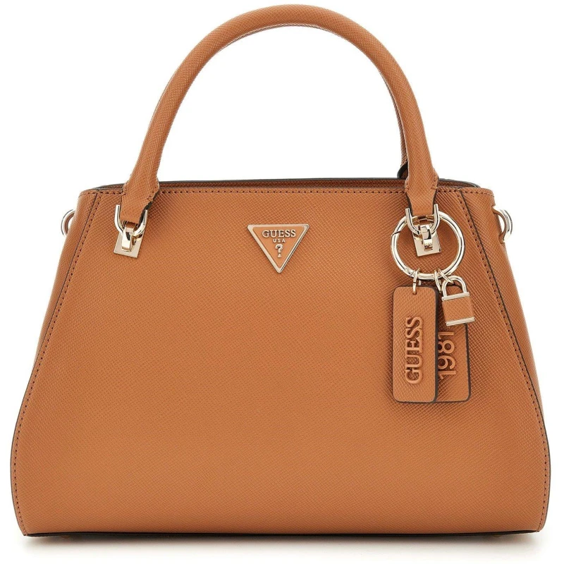 Image of Guess Womens Noelle Satchel Bag Cognag female One Size