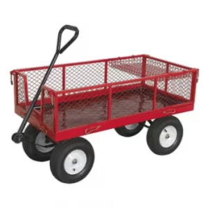 Image of Platform Truck with Sides Pneumatic Tyres 450KG Capacity