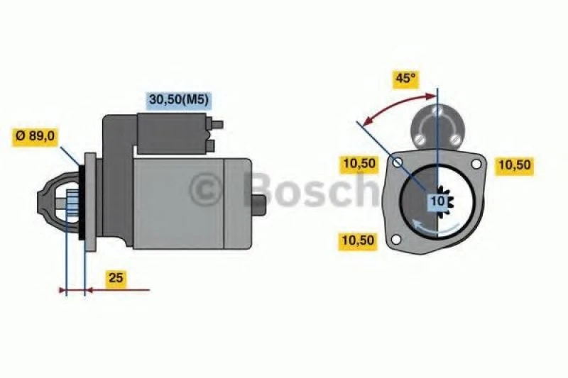 Image of Starter motor Bosch 0 986 022 990