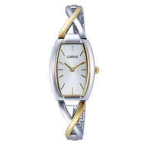 image of Lorus RRW51EX9 Ladies Dress Watch with Two Tone Shaped Strap