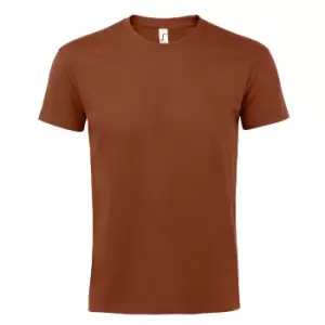 image of SOLS Mens Imperial Heavyweight Short Sleeve T-Shirt (3XL) (Terracotta)