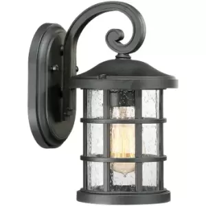 image of Elstead Crusade Outdoor 1 Light Small Wall Lantern, Earth Black, IP44, E27