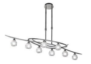 Telescopic 8 Light G9 ECO Line, Polished Chrome