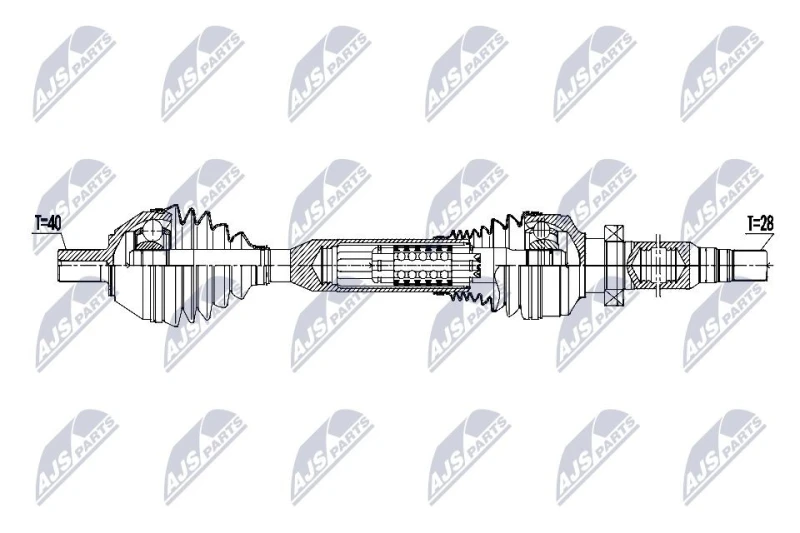 Image of NTY Drive shaft NTY NPW-VV-174