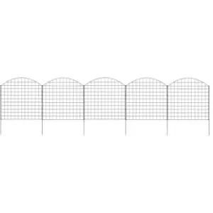 image of Arched Garden Fence Set 77.5x78.5cm Green Vidaxl Green