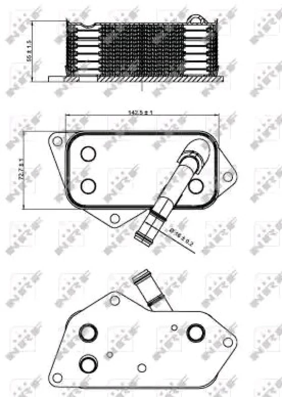 Image of NRF 31277 Oil Cooler without filter Aluminium Oil Cooler,engine oil (469)