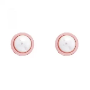 Image of Ted Baker Ladies PVD rose plating Sinaa Pearl Stud Earring
