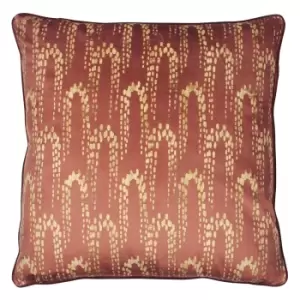 image of Wisteria Printed Velvet Cushion Sienna