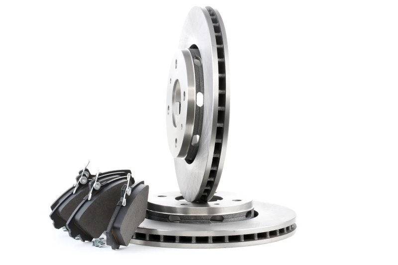 Image of RIDEX 3405B0113 Brake disc and pads set Front Axle, Brake Disc Type: Vented, with acoustic wear warning Brake Set,disc brakes (3405)