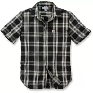 Image of Carhartt Mens Short Sleeve Essential Open Collar Plaid Shirt M - Chest 38-40' (97-102cm)