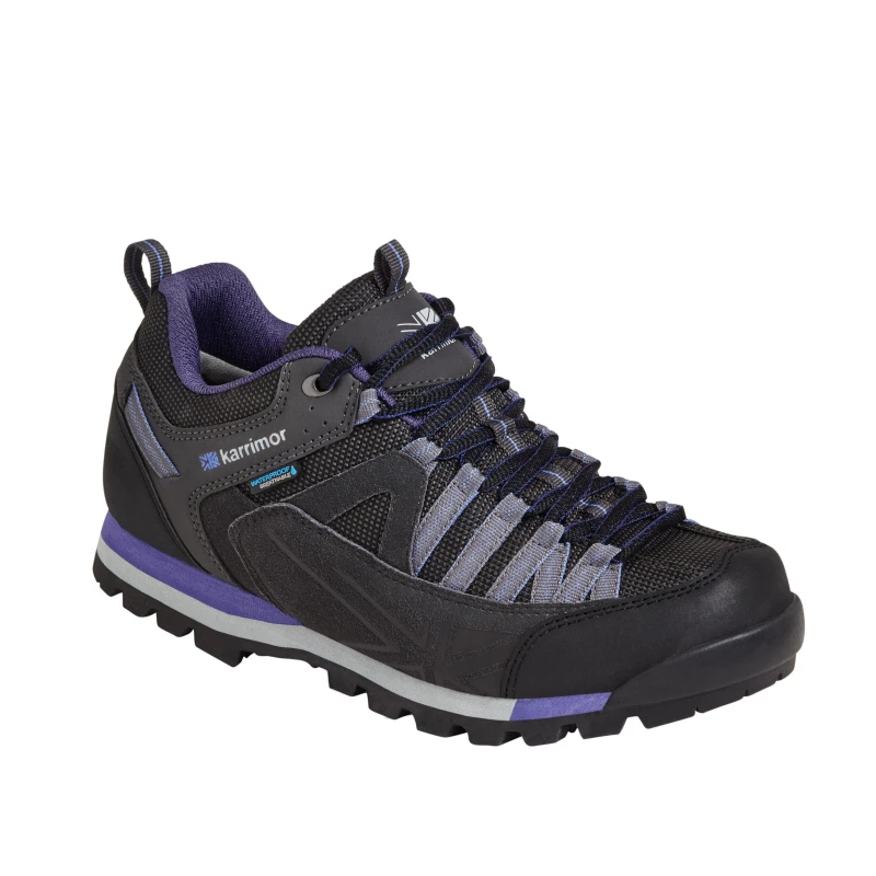 Image of Karrimor Kids Spike Low Waterproof Hiking Shoes Black/Purple female 4 (36.5)