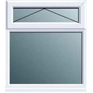 Image of White PVCu Top hung over fixed lite Window H820mm W620mm