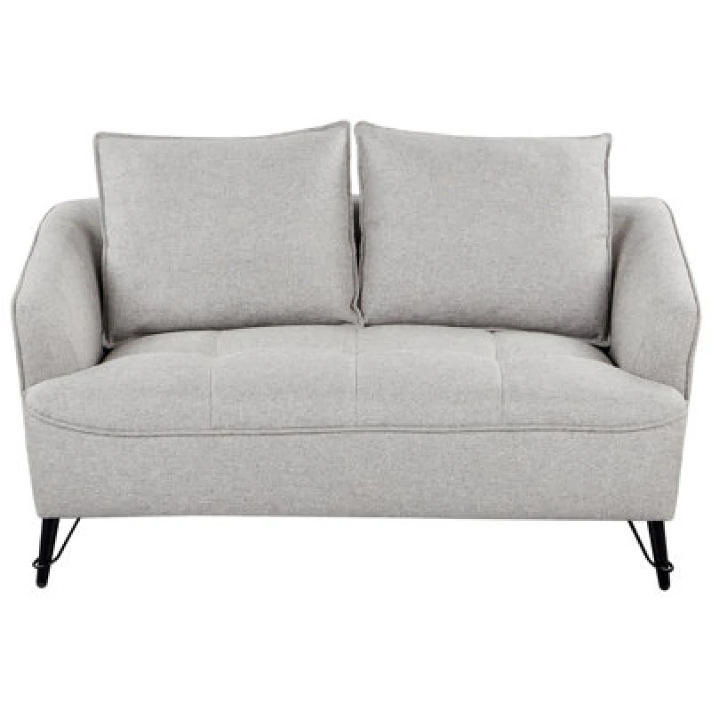 Image of Beliani Sofa 2 Seater Hobro Fabric Light Grey