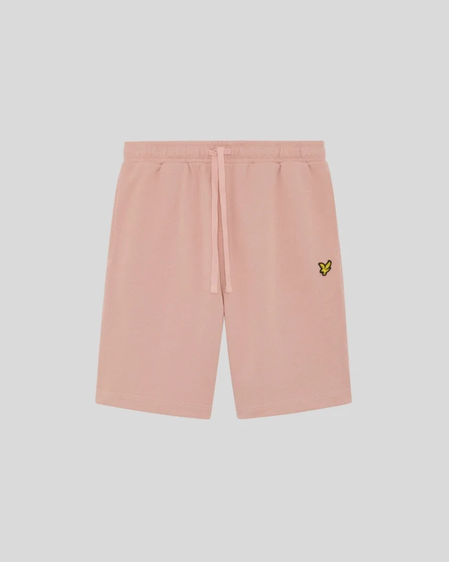 Image of Lyle & Scott Mens Cotton Sweat Shorts in Pink
