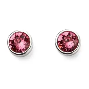 image of October Birthstone Sterling Silver Stud Earrings