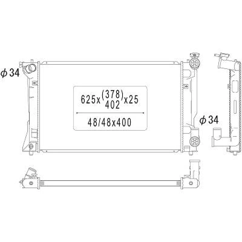Image of Engine radiator DIEDERICHS DCM3254