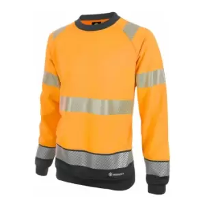 Image of Hivis two tone sweatshirt or/blk sml - Orange / Black - Orange / Black - Beeswift