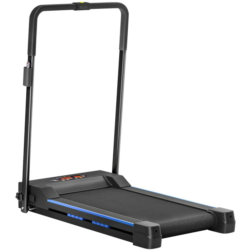Image of HOMCOM HOMCOM 1-6 km/h Folding Motorised Walking Treadmill with Remote Control in Blue Blue One Size Unisex 5056725556464