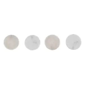 Image of Interiors by PH Set Of Four White Marble Rough Edge Coasters