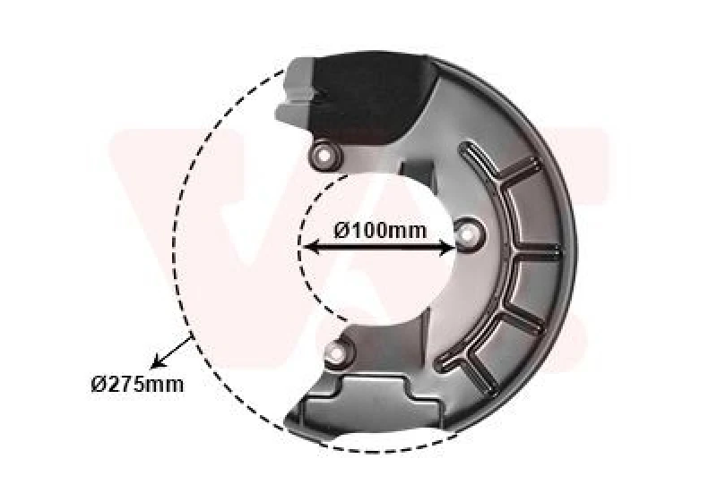 Image of VAN WEZEL Brake disc backing plate VAN WEZEL 5829371
