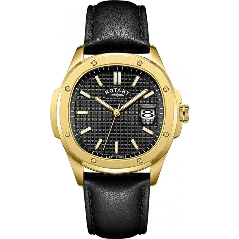 Image of Rotary Mens GS05578-04 Apex 100 42mm Quartz Watch in Black Male One Size