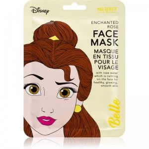 image of Mad Beauty Disney Princess Belle Calming Face Sheet Mask With Extracts Of Wild Roses 25ml