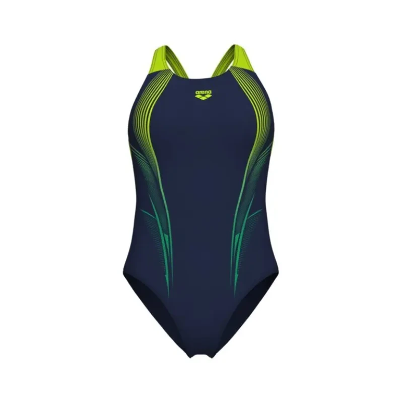 Image of Womens 1 Piece swimsuit Arena Blast V Back Bleu Female 42