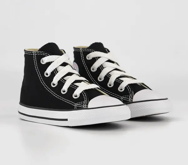 image of Converse Kids Star High Top Black Canvas Trainers, 3 Infant