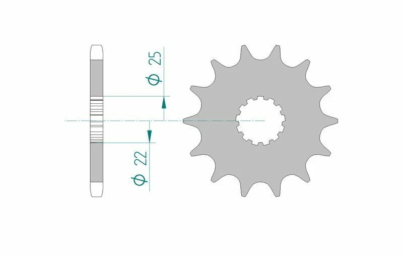 Image of AFAM Steel Standard Front Sprocket 28401 - 525