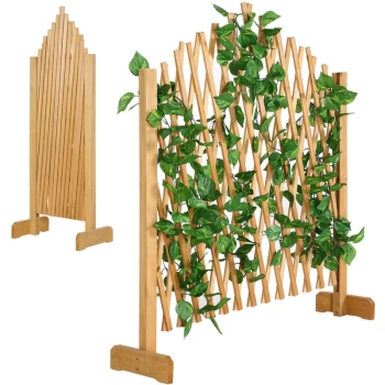 image of Adjustable Trellis Brown - Growing Aid 200 x 107cm Brown