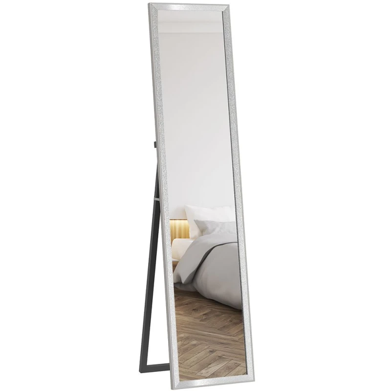 Image of HOMCOM Floor Mirror Wall Mounted Leaning Standing Mirror 37 x 157cm Silver