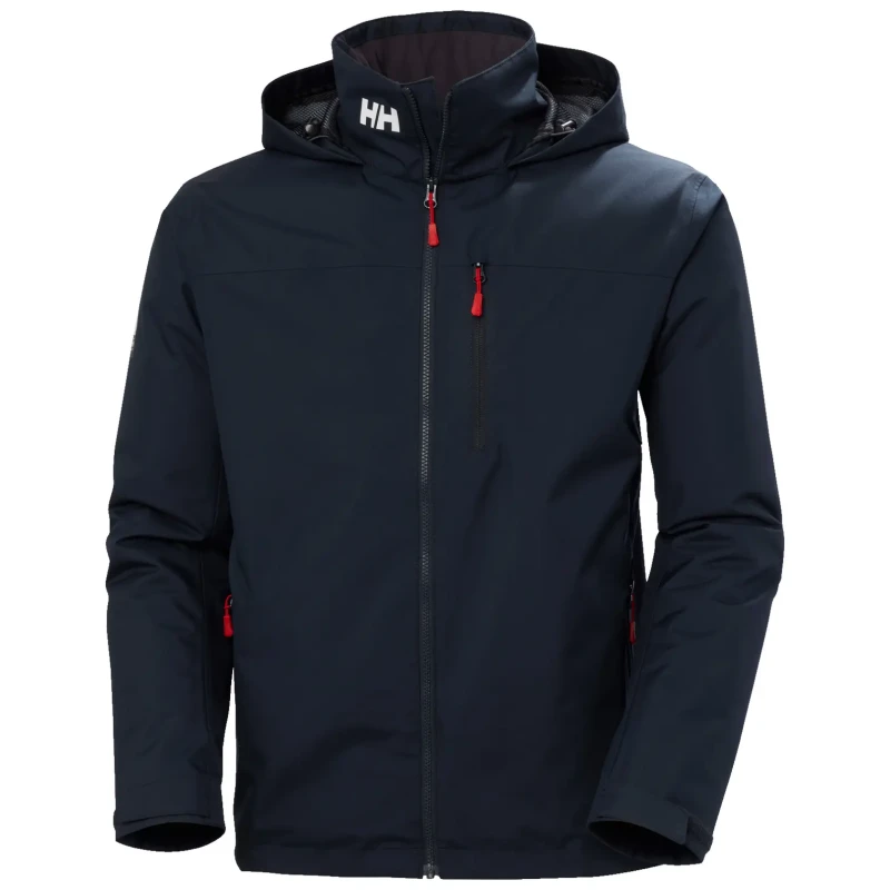 Image of Helly Hansen Sport Mens Crew Hooded Midlayer Sailing Jacket 2.0 in Navy Size: 2XL Navy Male 2XL