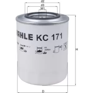 image of Fuel Filter KC171 78749749 by MAHLE Original