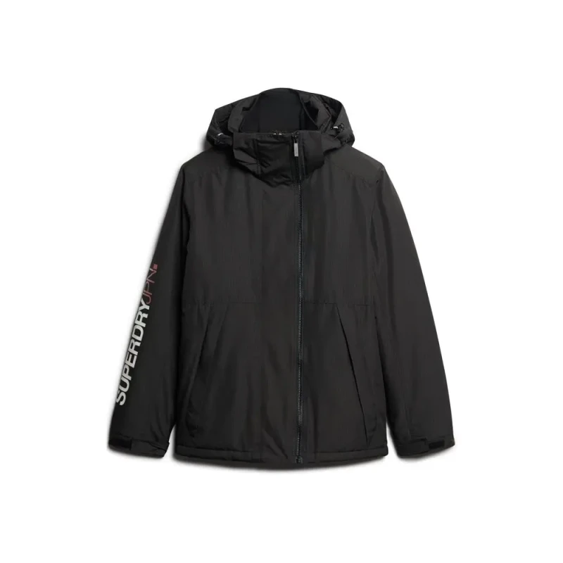 Image of Superdry Hooded windbreaker Superdry Yachter Noir Male S
