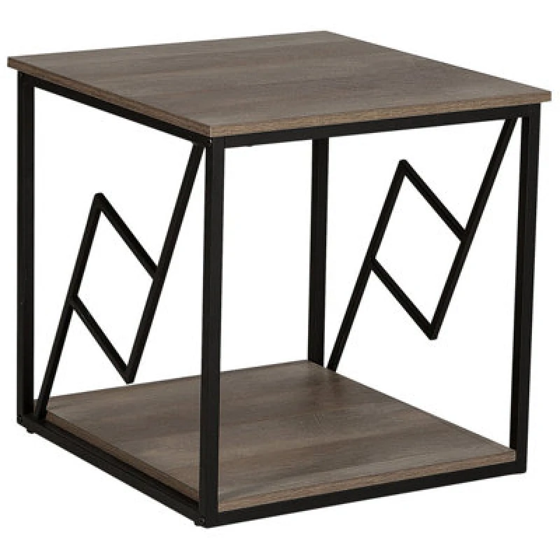 Image of Beliani Side Table Forres Brown/ Black