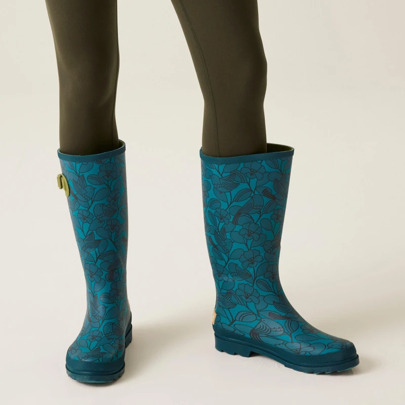 Image of Regatta Orla Kiely Hi II Wellington Birdy Blue female UK 8