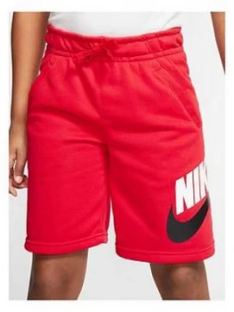 Image of Nike Boys Club Shorts - Red