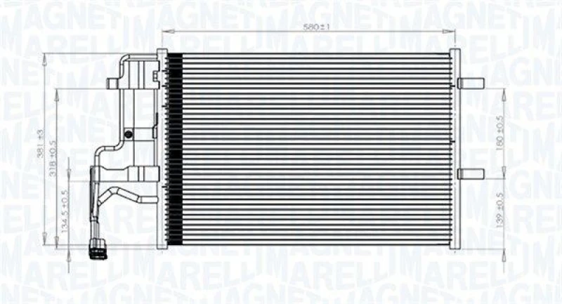Image of MAGNETI MARELLI Air conditioning condenser MAGNETI MARELLI 350203844000