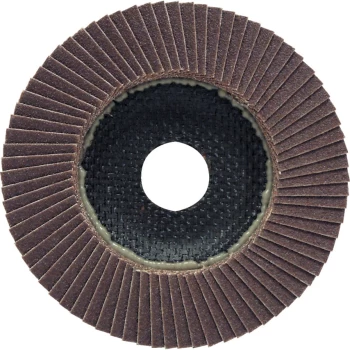 image of 100 X 16MM Conical Flap Discs, Aluminium Oxide - Fibre Backed P60