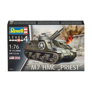 image of M7 HMC Priest 1:76 Level 4 Revell Model Kit