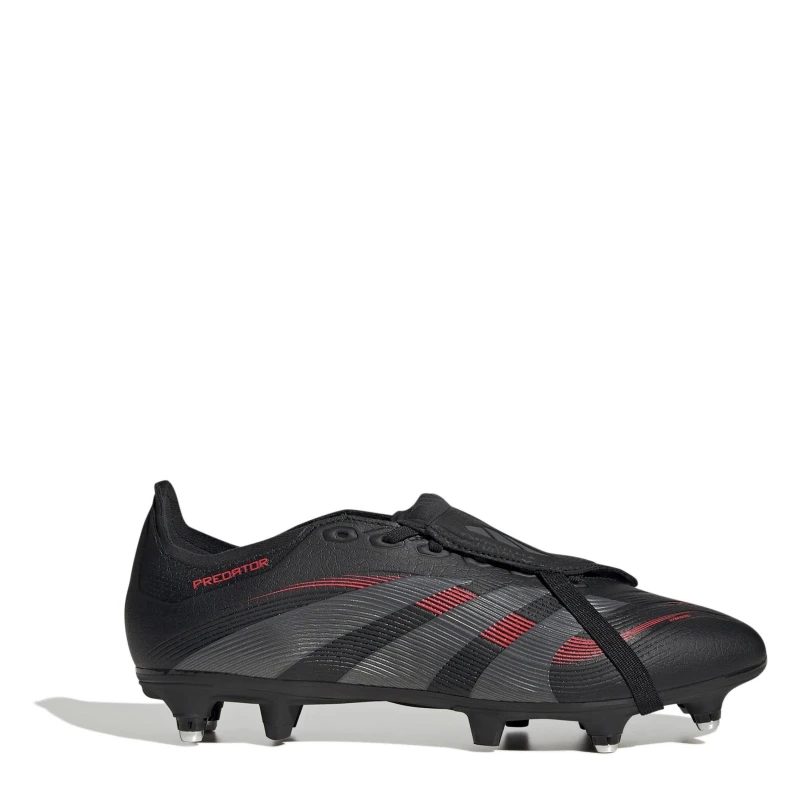 Image of adidas Predator League Fold-Over Tongue Soft Ground Football Boots Black/Grey male 7 (40.7)