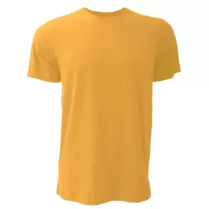 image of Canvas Unisex Jersey Crew Neck T-Shirt / Mens Short Sleeve T-Shirt (L) (Mustard)