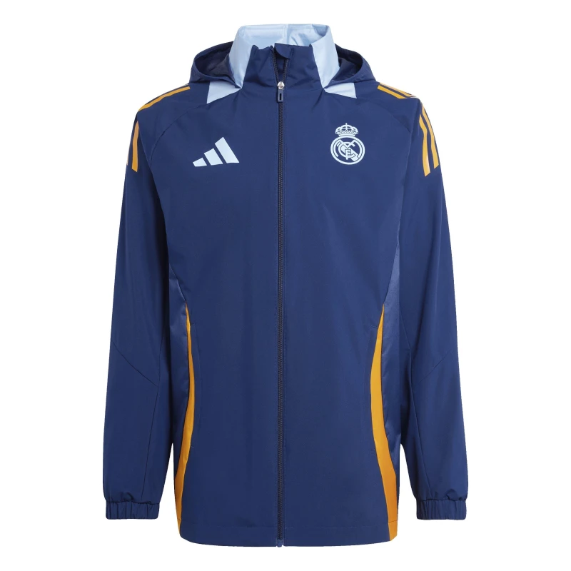 Image of adidas Mens adidas Real Madrid All-Weather Jacket 24/25 Tenabl/Creo/Blu male S