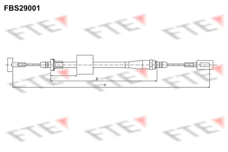 Image of Handbrake cable FTE 9250654